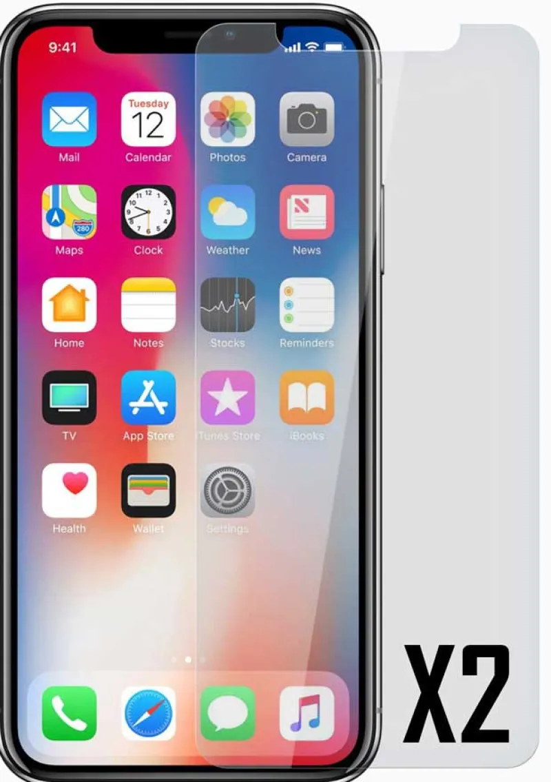 2 prot/verre trempe p/iphone xr/11<AKASHI Cheap