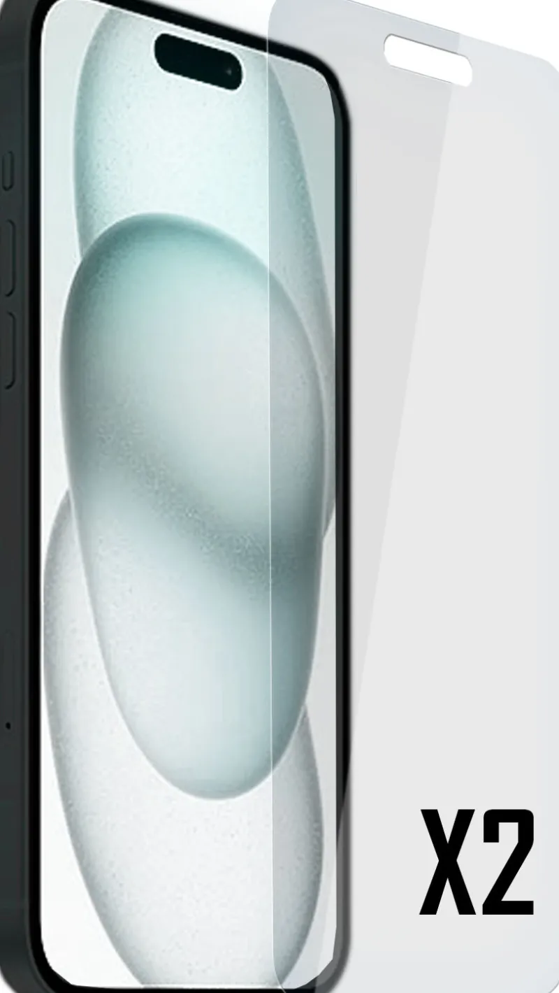 2 VERRES TREMPES P/IPH 15 PLUS<AKASHI Discount