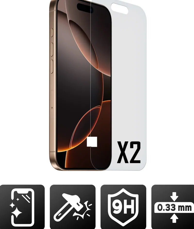 2 VERRES TREMPES P/IPH 16 pro<AKASHI Outlet