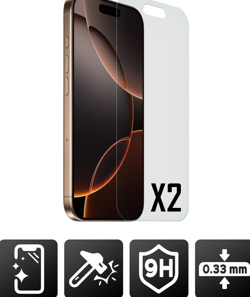 2 VERRES TREMPES P/IPH 16 PRO MAX<AKASHI Cheap