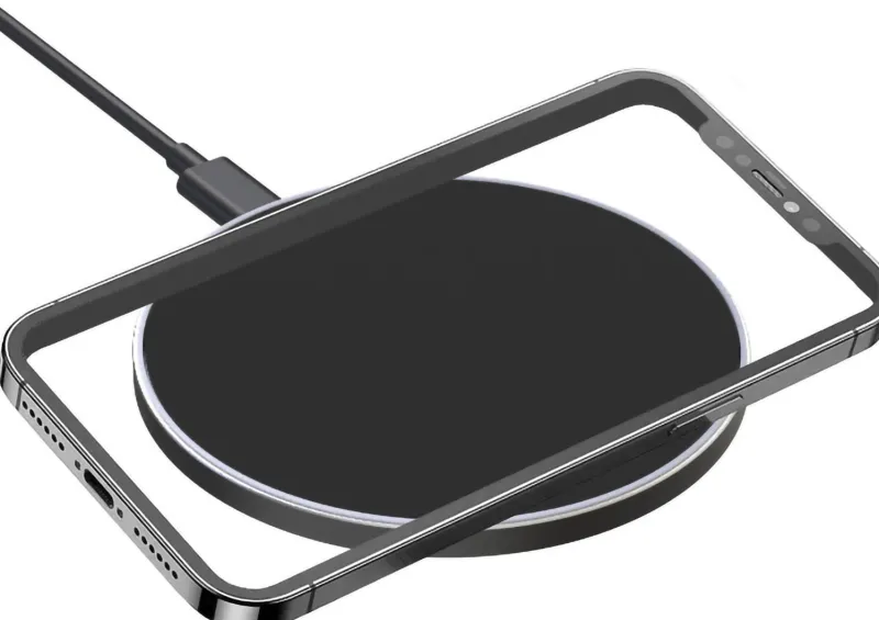 chargeur rapide sans fil 15w noir<AKASHI Best