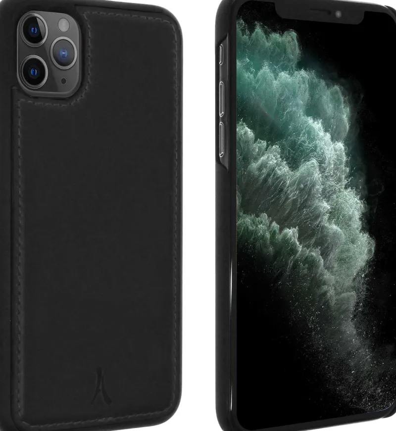 coque cuir italien noir p/iph 11 pro max<AKASHI Hot