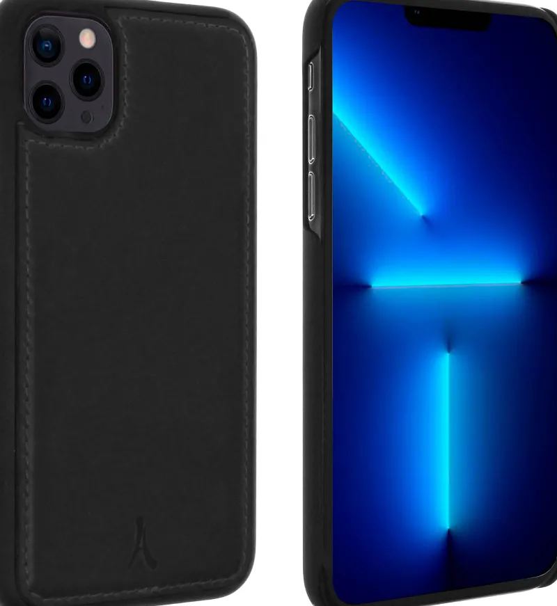 coque noir cuir italien p/ip 13 pro max<AKASHI Cheap