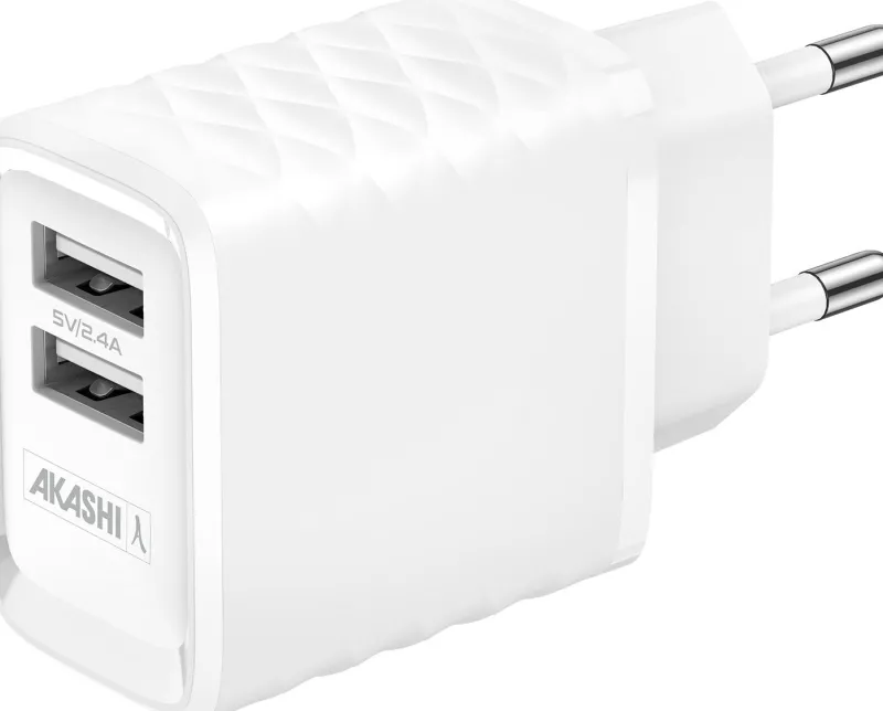 c/sect 2usb 2.4a blanc (tablette/smartp)<AKASHI Cheap
