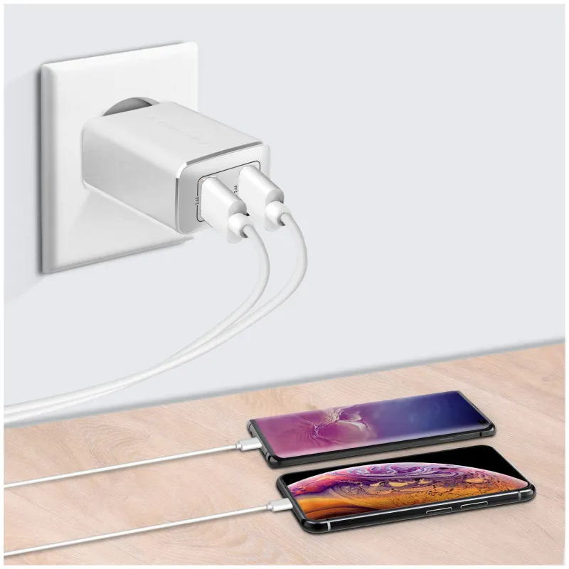 c/sect 2usb 2.4a blanc (tablette/smartp)<AKASHI Cheap