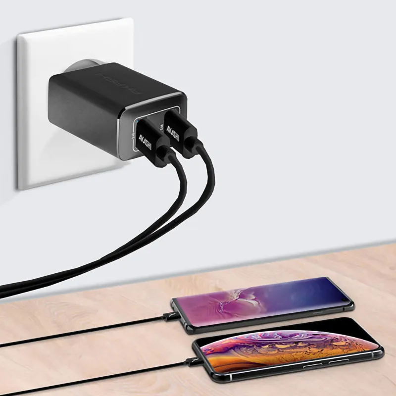 c/sect 2usb 2.4a noir (tablette/smartp)<AKASHI Shop