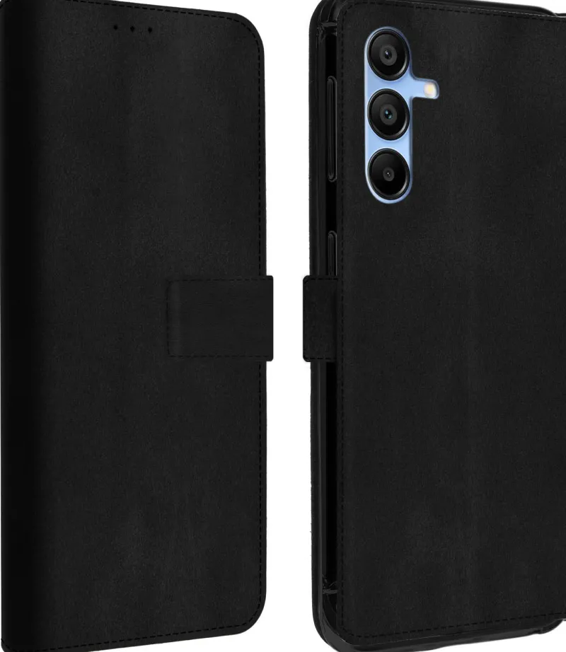 etui folio noir stand cb p/galaxy a15<AKASHI Sale