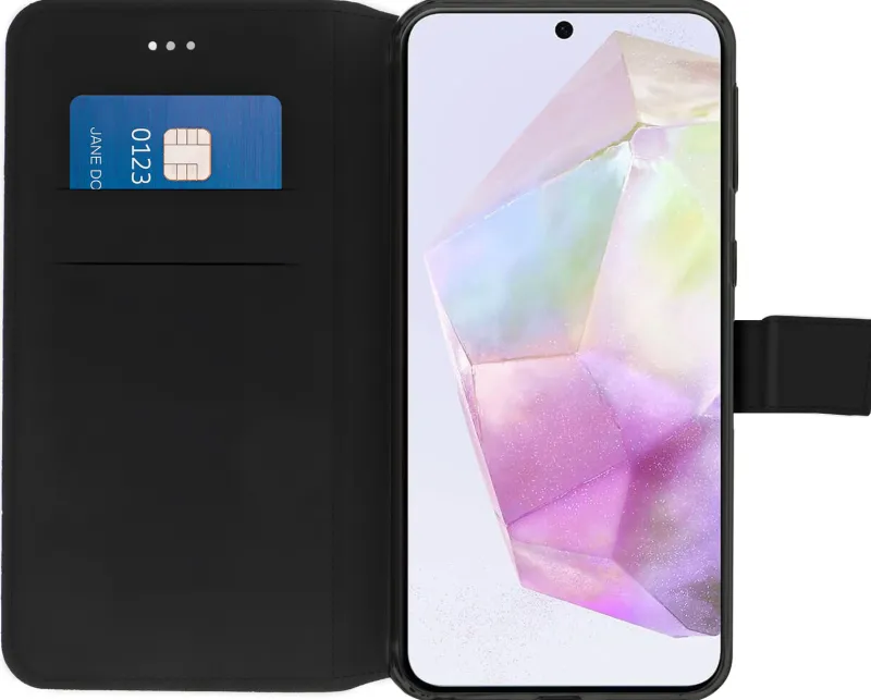 etui folio noir stand cb p/galaxy a35<AKASHI Best Sale