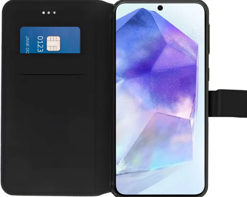 etui folio noir stand cb p/galaxy a55<AKASHI Clearance