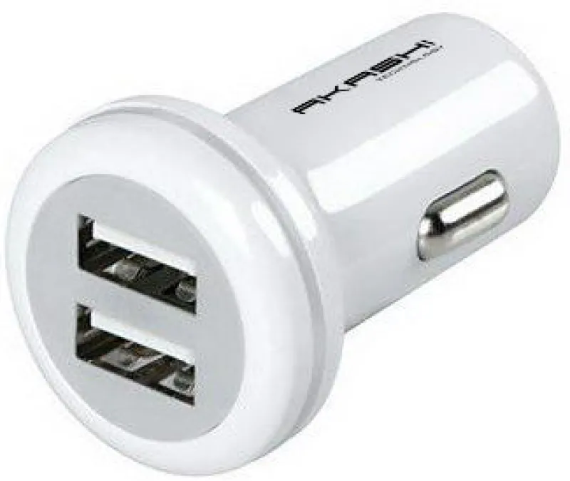 prise al/cigares 2usb x 2.4a blanc<AKASHI Hot