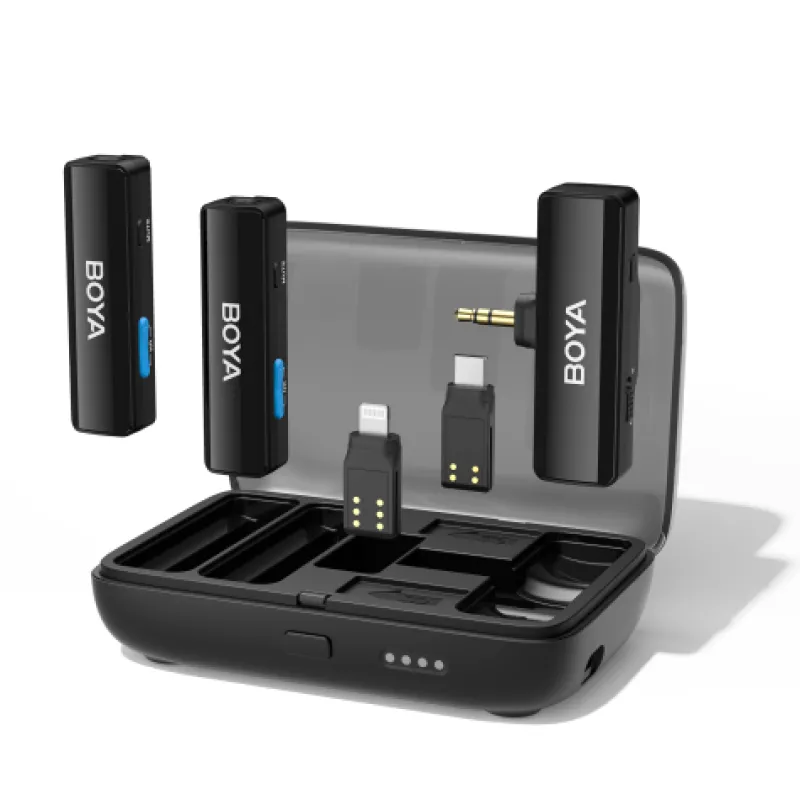 LINK KIT 2 MICROS + CHARGEURS<BOYA Fashion