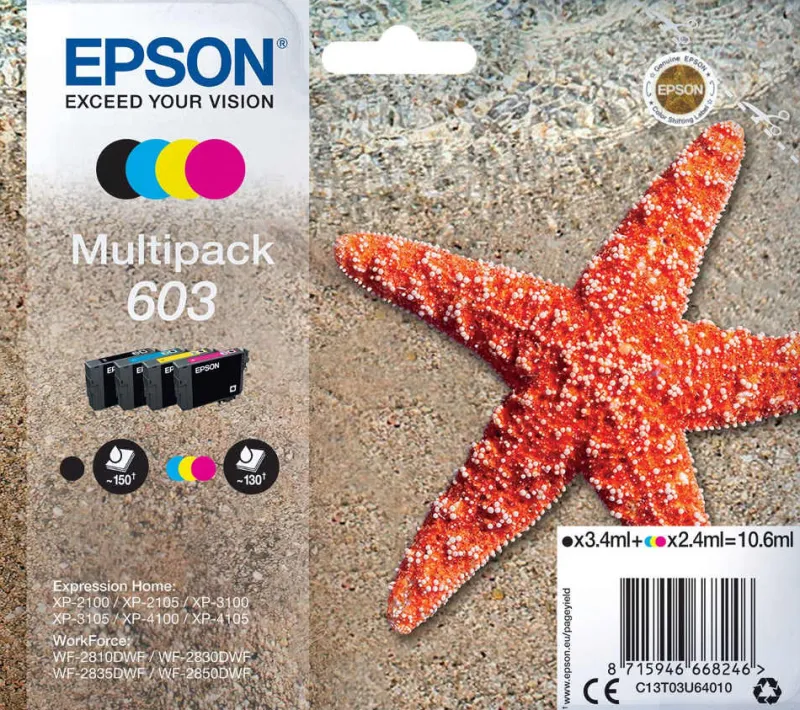 PACK 4 CART ETOILE DE MER<EPSON Sale