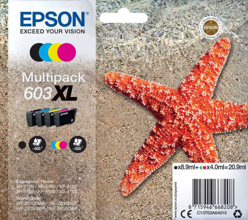 PACK 4 CART  XL ETOILE DE MER<EPSON New