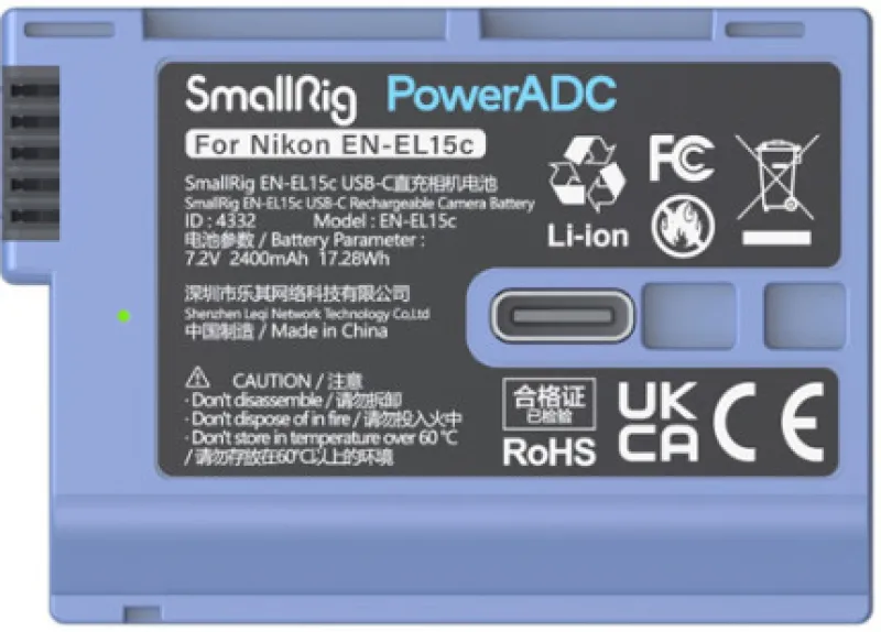 SMALLRIG 4332 BATTERIE EN-EL15C USB-C<FEELWORLD Clearance