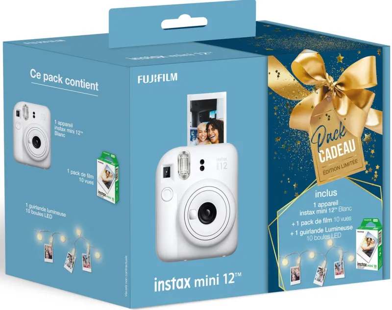 FUJIINSTAX MINI 12 BLANC PACK CADEAU<FUJIFILM Best
