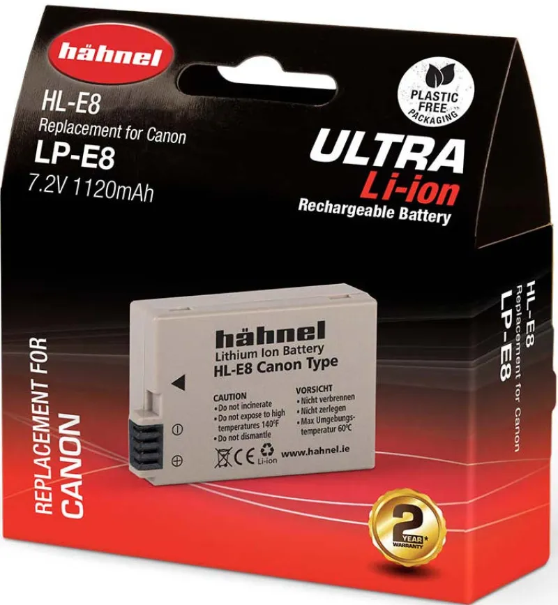BATTERIE COMPATIBLE CANON LP-E8 ULTRA<HAHNEL New