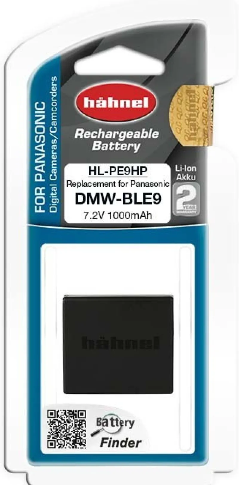 BATTERIE COMPATIBLE PANASONIC DMW-BLE9<HAHNEL Best