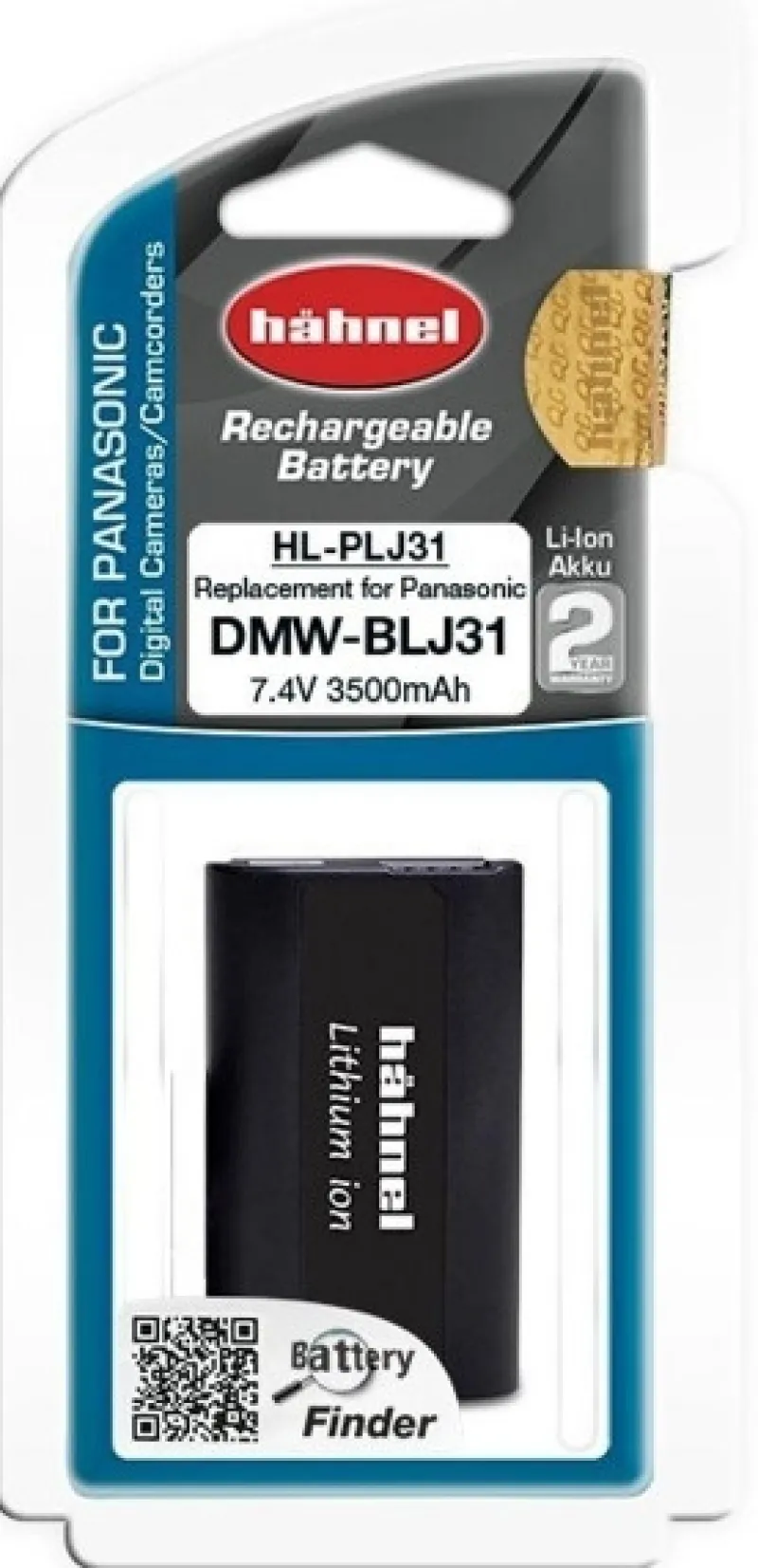 BATTERIE COMPATIBLE PANASONIC DMW-BLJ31<HAHNEL Outlet