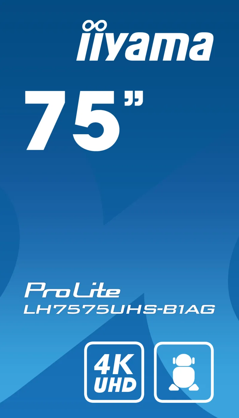 75.affichage dynamique.24/7.4K UHD.<IIYAMA Discount