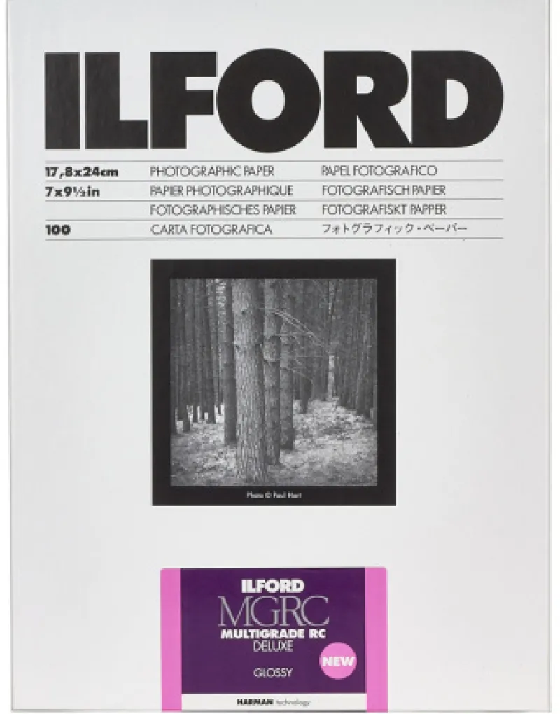 PAPIER MGRC DELUXE GLOSSY 17,8X24 100<ILFORD Clearance