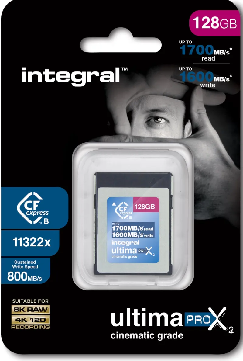 CF EXPRESS128GO CINEMATIC 8K RAW 800MB/S<INTEGRAL Online