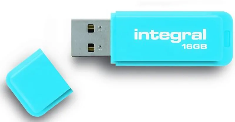 cle usb fluo bleu 16go.<INTEGRAL New