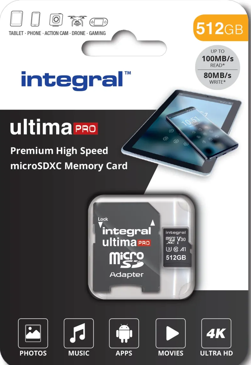 msdxc 512 gb uhs1 u1 cl10 v30 80mb/s.<INTEGRAL Flash Sale