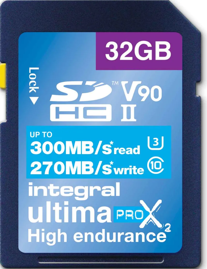 SDHC 32GB CL10 UHS2 U3 V90 300/270<INTEGRAL Flash Sale