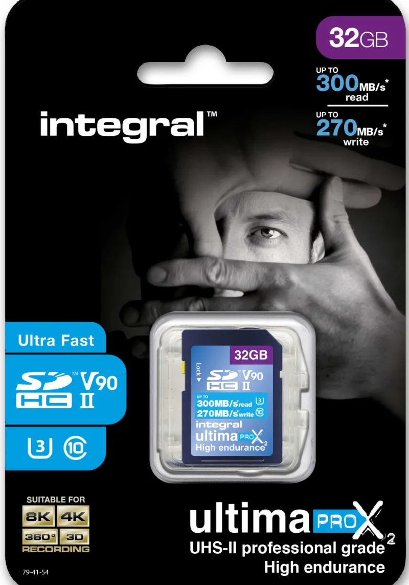 SDHC 32GB CL10 UHS2 U3 V90 300/270<INTEGRAL Flash Sale