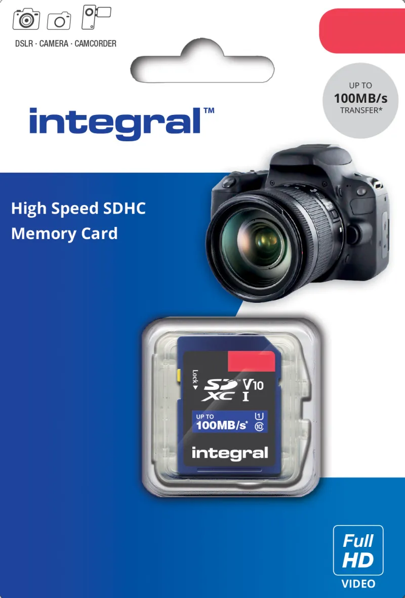 SDHC 16GB V10 FULL HD<INTEGRAL New