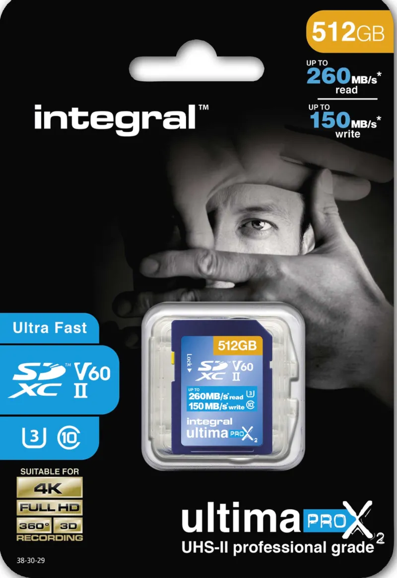 SDXC 512GB UHS-II U3 CL10 V60 260/150<INTEGRAL Hot