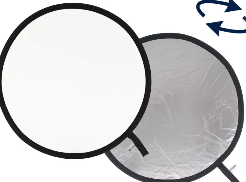 Reflecteur pliant 95 cm Argent/Blanc.<LASTOLITE Best Sale