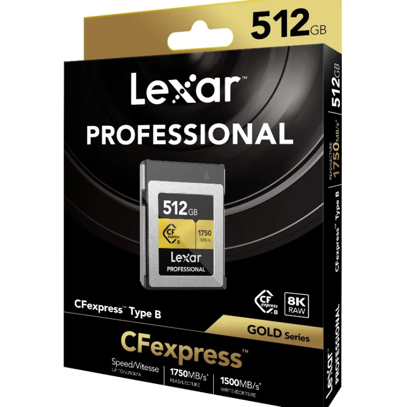 CF EXPRESS PRO TYPE B GOLD SERIES 512GB<LEXAR Fashion