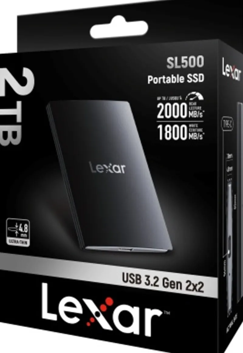 DISQUE DUR PORTABLE SL500 SSD 2TB<LEXAR Discount