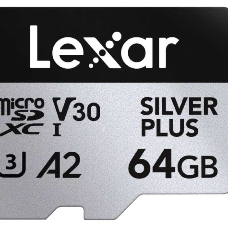 MICROSDXC SILVER PLUS UHS-1 64G V30<LEXAR New