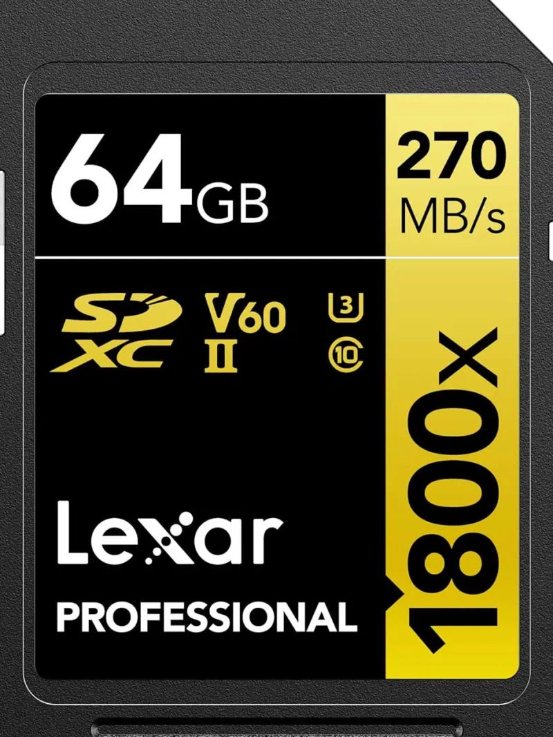 SD PRO GOLD SERIES UHSII 64G V60 2 PACK<LEXAR Fashion