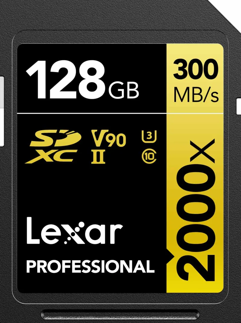 SDXC PRO GOLD UHS-II 2000X 128GB V90<LEXAR Store