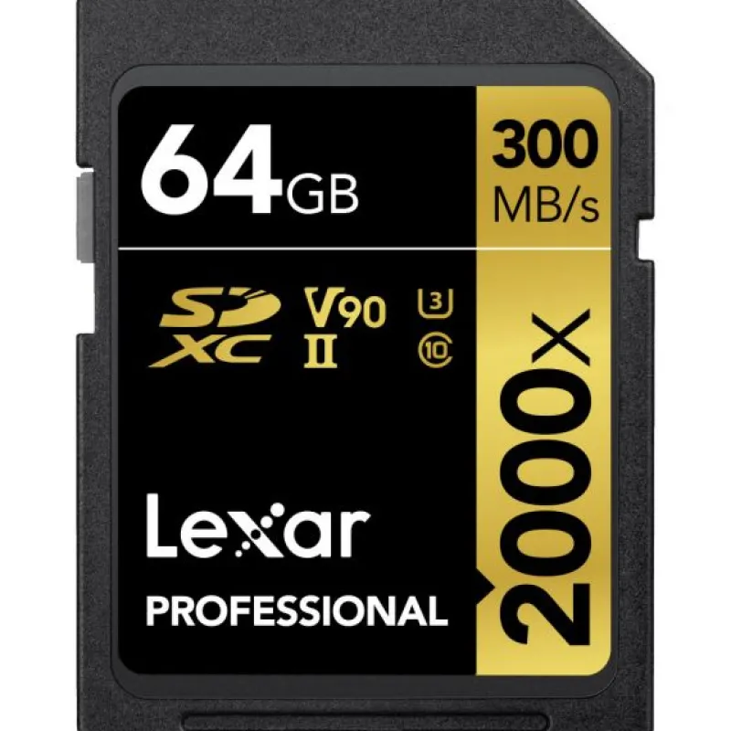 SDXC PRO GOLD UHS-II 2000X 64GB V90<LEXAR Clearance
