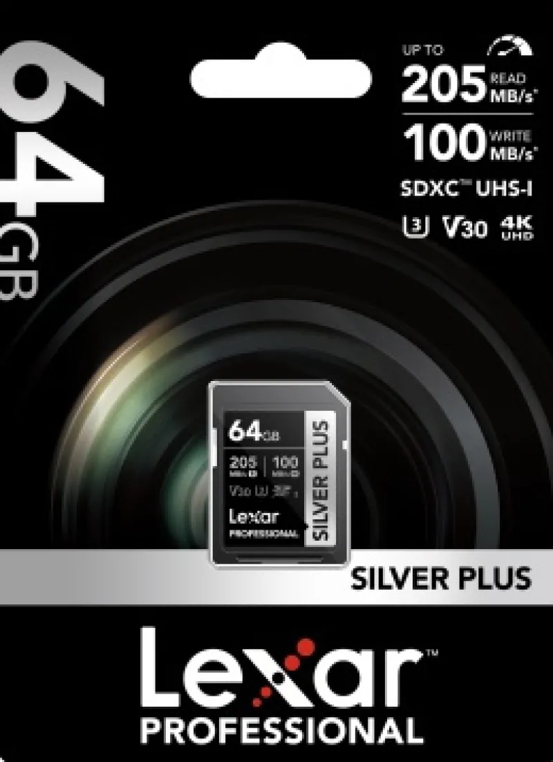 SDXC SILVER PLUS UHS-1 64G V30 150MB/S<LEXAR Cheap