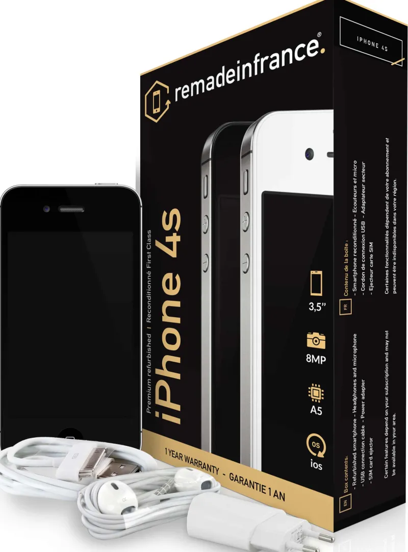iphone 4s 8go noir reconditionné R<REMADEINFRANCE Best Sale