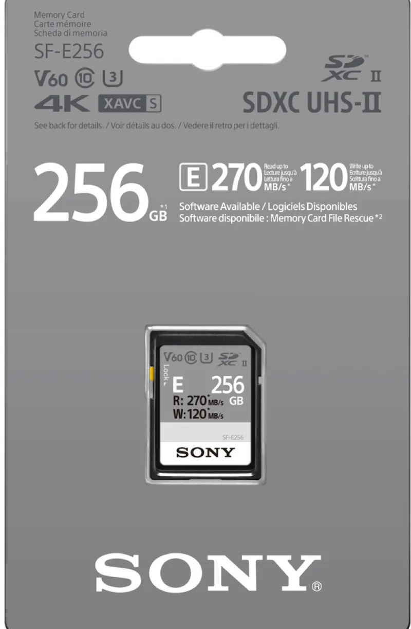 CARTE SD UHS-II ENTRY SERIE CL10U3 256GO<SONY Best