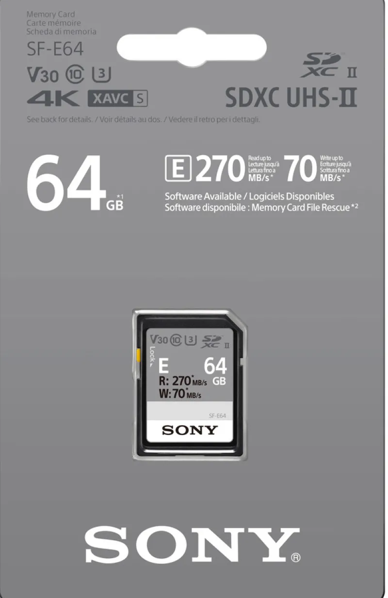 SDXC UHS-II ENTRY SERIE CL10 U3 64GO<SONY Cheap