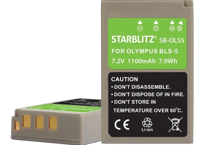 BATTERIE COMPATIBLE OLYMPUS SB-OLS5<STARBLITZ New