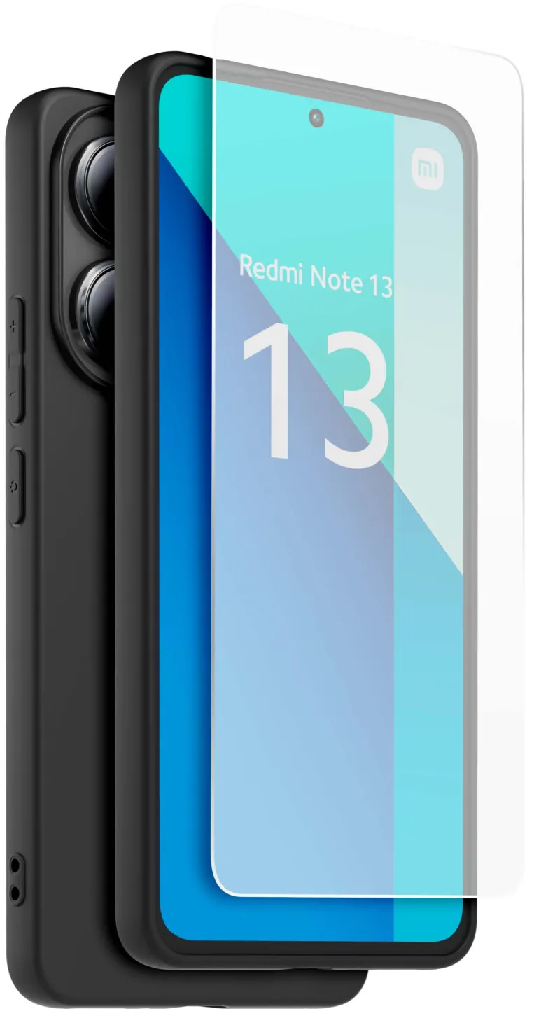 coque noir + verre trempe redmi note 13<XIAOMI Shop