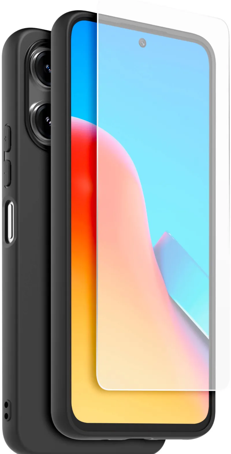 coque noir tpu + verre trempe redmi 12<XIAOMI Hot