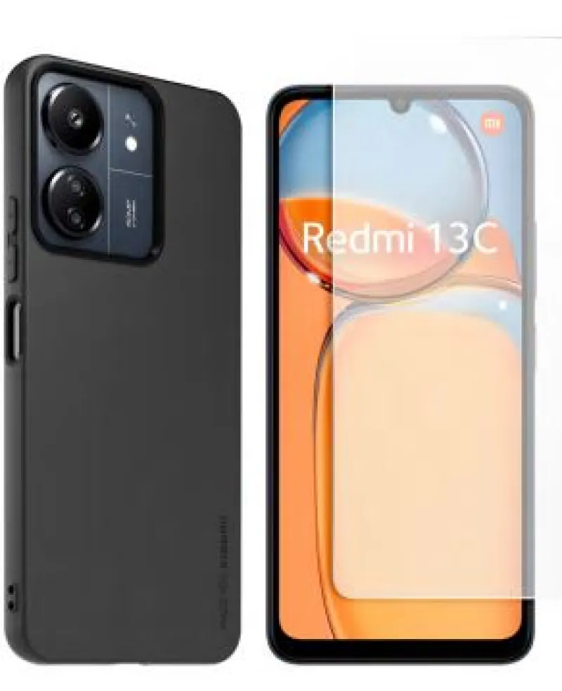 coque noir tpu + verre trempe redmi 13c<XIAOMI Cheap