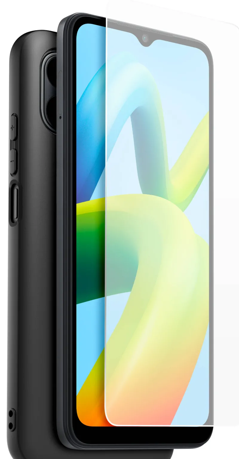 coque noire + prot/ecran p/redmi a1-a2<XIAOMI New
